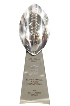 1999 St. Louis Rams Super Bowl Champions Lombardi Trophy in Original Presentation Box